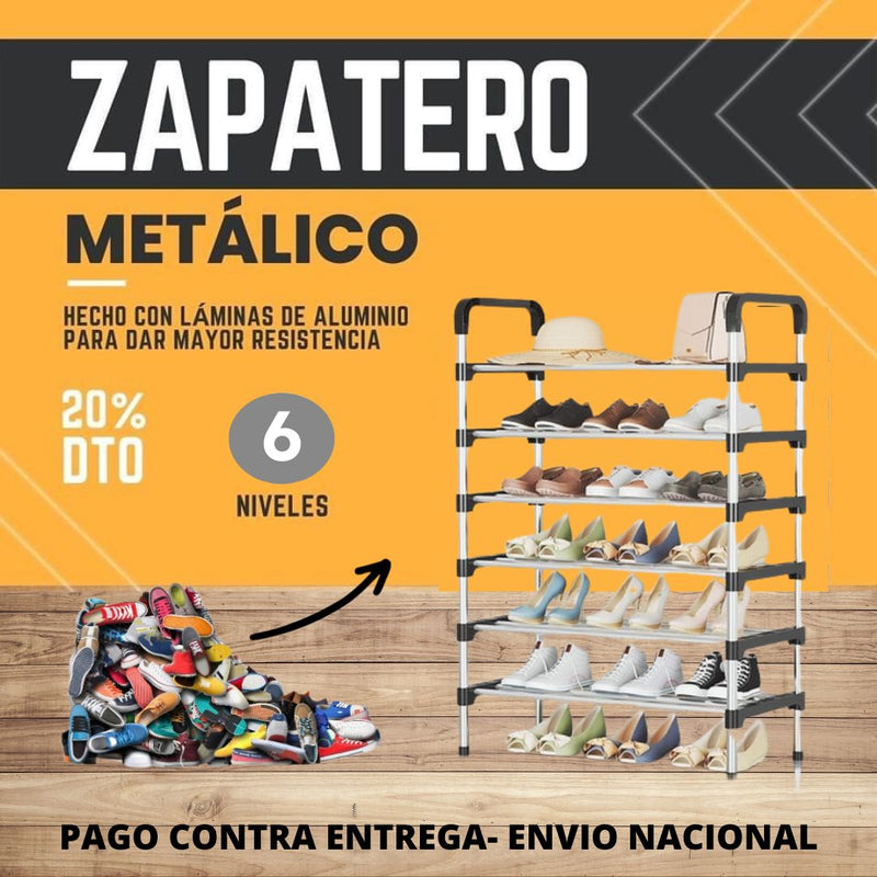Organizador de zapatos metálico 6 niveles 21 pares