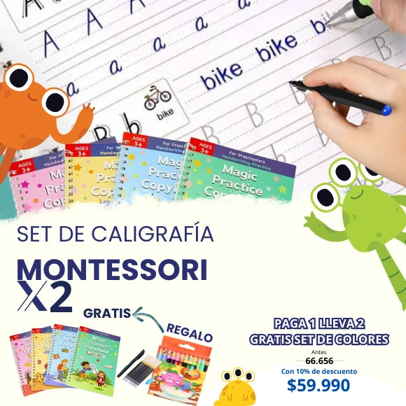 Set de caligrafía montessori - Paga 1 lleva 2 + Regalo