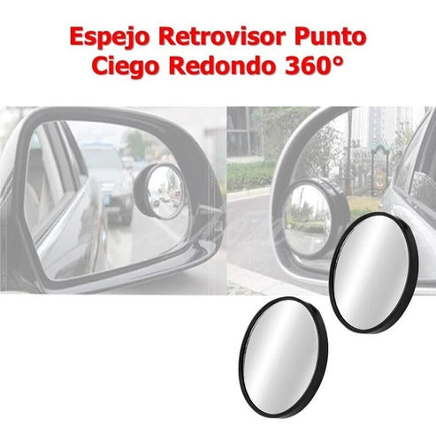 Espejo Retrovisor Angulo 360 Grados Coche Punto Ciego X2