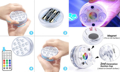 Luz Led Portátil Multicolor Impermeable