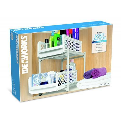 Cesta portátil de dos niveles ideal para baño o cocina