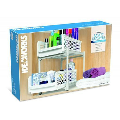 Cesta portátil de dos niveles ideal para baño o cocina